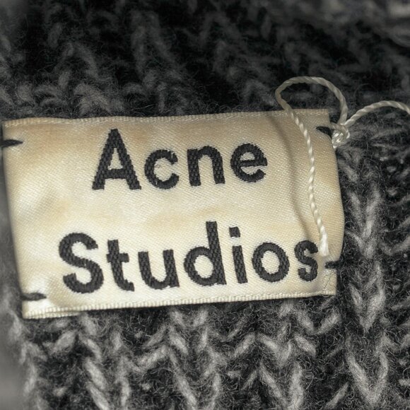 Acne Studios Grey Wool Ribbed Turtleneck Sweater - Picture 9 of 11